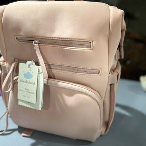 Boxy diaper backpack pink cloud island